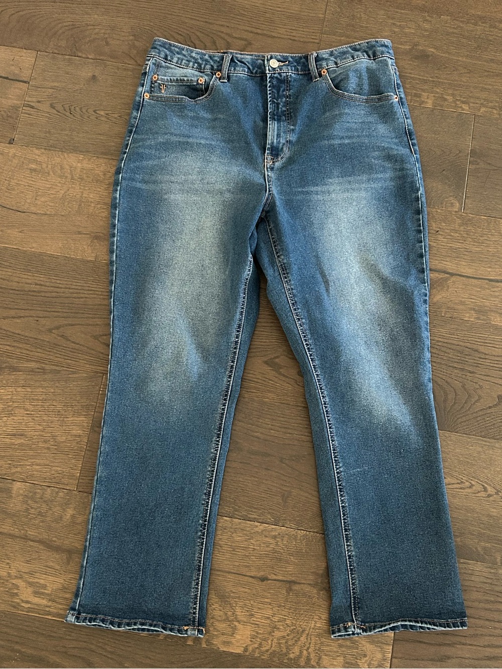 FRYE Jeans Blue Denim Jeans - Classic Straight Fit Size 14